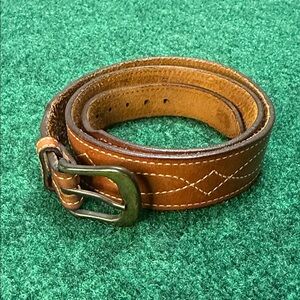 Handmade Brittania Brown Leather Belt (Size 36)